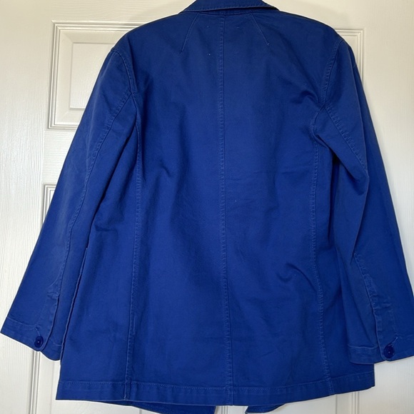 Madewell Indigo Blue Denim Double Breasted Casual Blazer - Picture 4 of 8